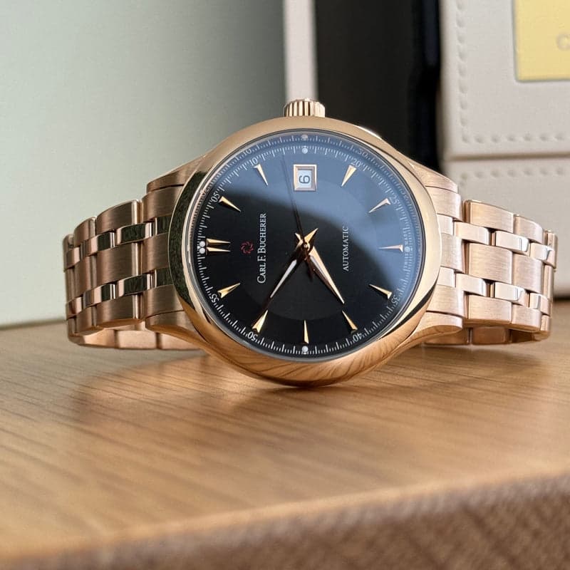 Carl F. Bucherer Manero AutoDate 18k Rose Gold Automatic Men's, фото 4