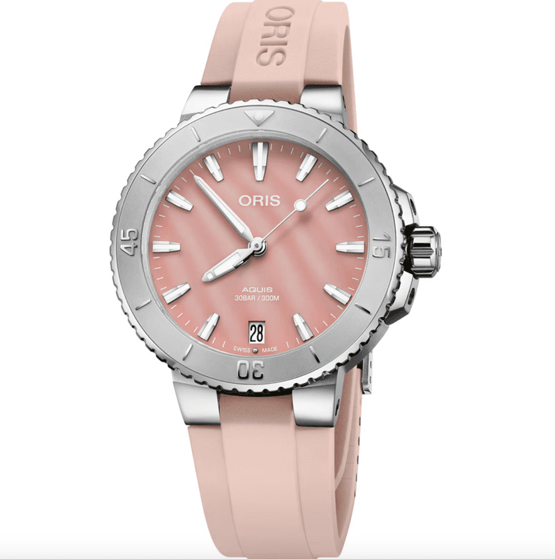 Oris Aquis Date Blush Pink