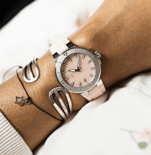 Oris Aquis Date Blush Pink 36.5 mm 01 733 7770 4158-07 4 18 66FC, фото 3