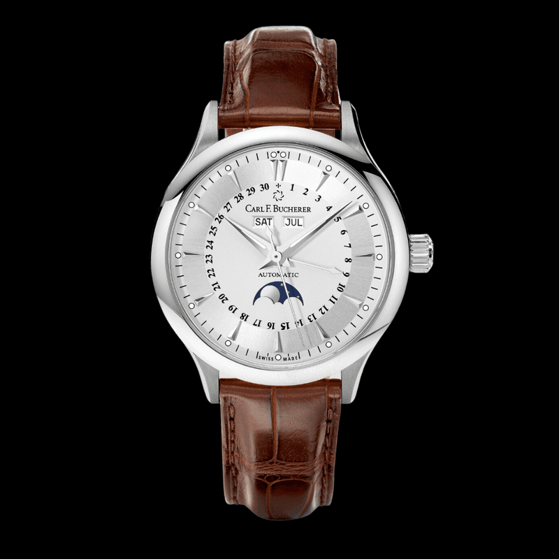 Carl F. Bucherer Manero Moonphase 18k White Gold, фото 1