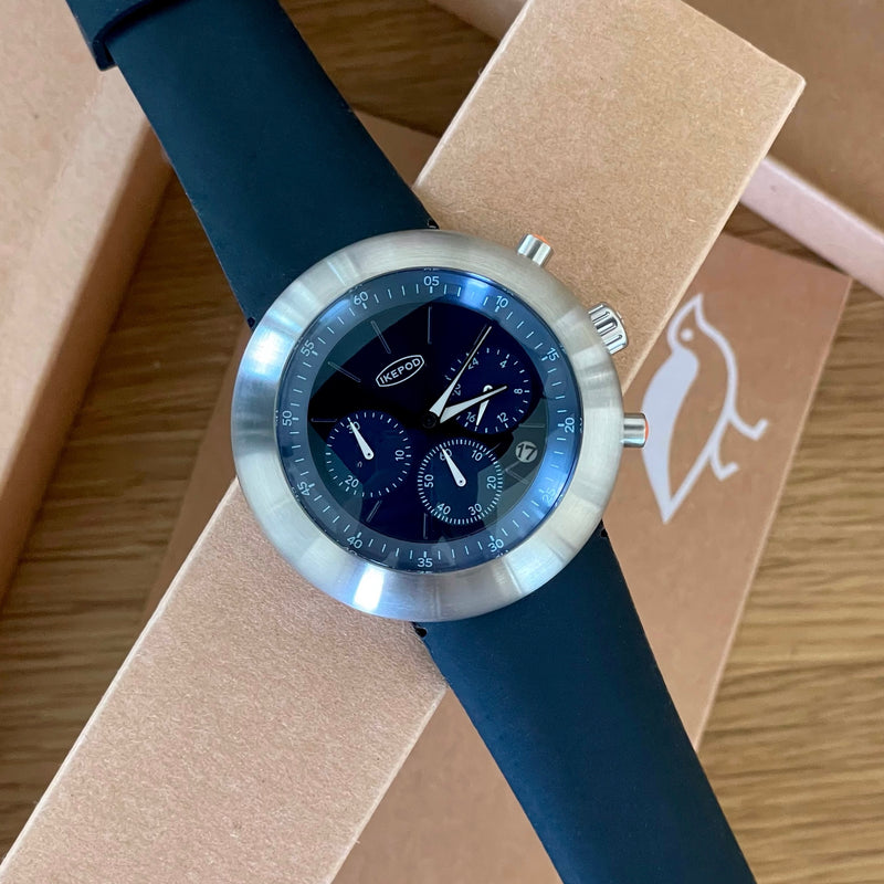 Ikepod Chronopod Blue Suede 006