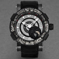 Romain Jerome Men's 1S45L.CZCR.8023.PR.ASN19 'Arraw 6919' Ceramic Moon Phase Dial Black Strap Automatic Watch