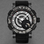 Romain Jerome Men's 1S45L.CZCR.8023.PR.ASN19 'Arraw 6919' Ceramic Moon Phase Dial Black Strap Automatic Watch
