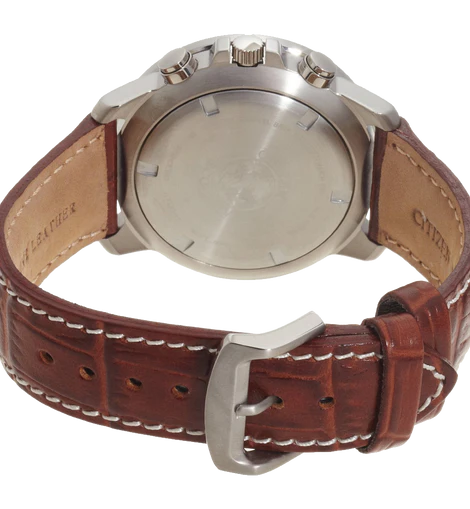 Citizen Mens BL5250 02L Titanium Eco Drive Watch with Leather Band