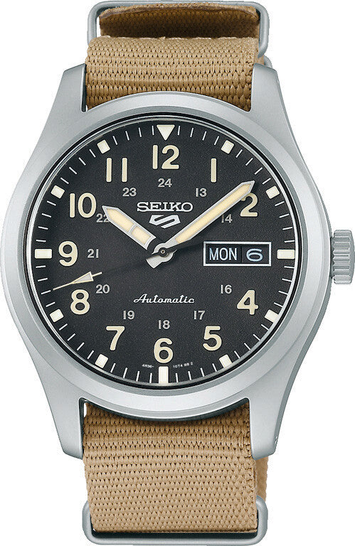 Seiko 5 Sports Automatik Day-Date Nato Beige