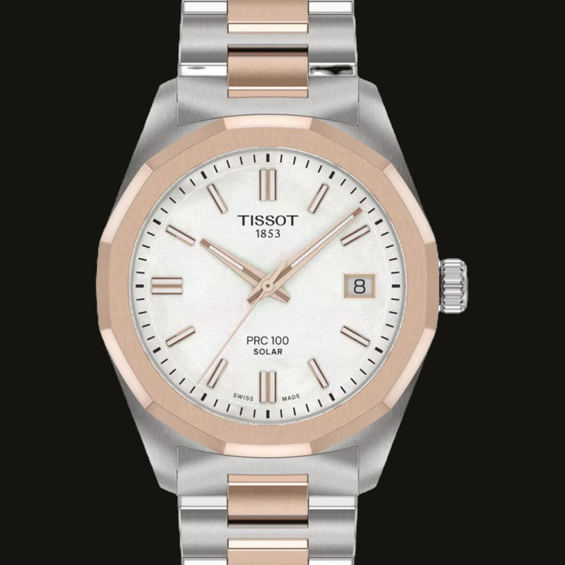 Tissot PRC 100 Solar Quartz 34mm Rosé