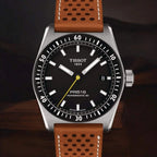 Tissot PR516 Powermatic 80 Schwarz / Hellbraun