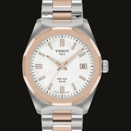 Tissot PRC 100 Solar Quartz 34mm Rosé