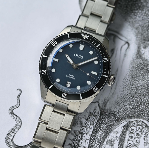 Oris Divers Date 39mm Blau