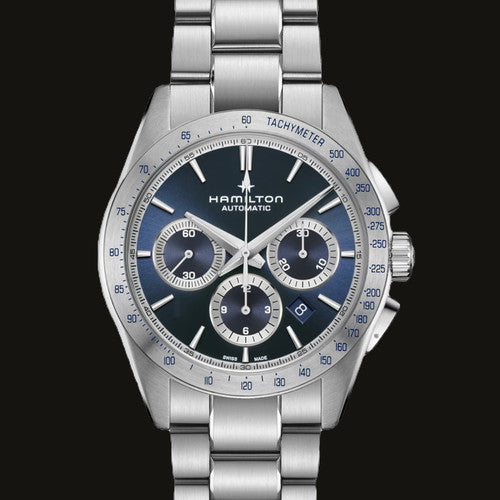 Hamilton Jazzmaster Performer Auto Chrono Dunkelblau 42mm