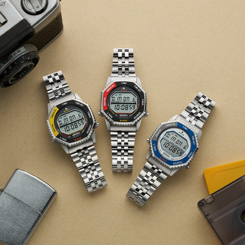 Seiko Conceptual Digital Alarm Chronograph Blue & Silver