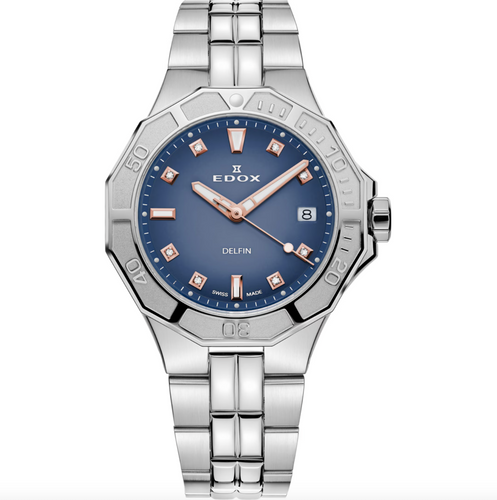 Edox Delfin Diver Date 38 Diamonds