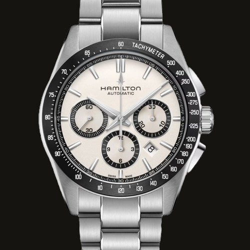 Hamilton Jazzmaster Performer Auto Chrono Weiss 42mm