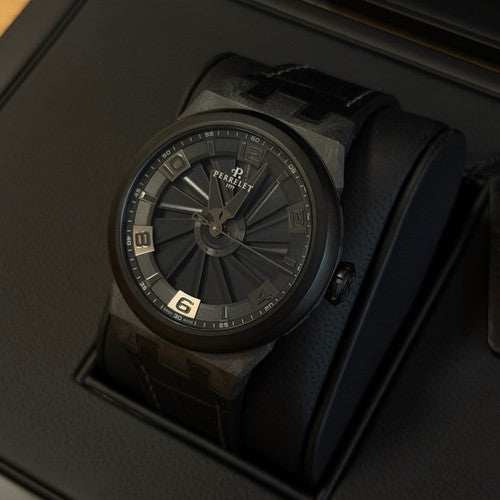 Perrelet Turbine Carbon Black Edition A4065/1 — stahl/karbon Automatic watch