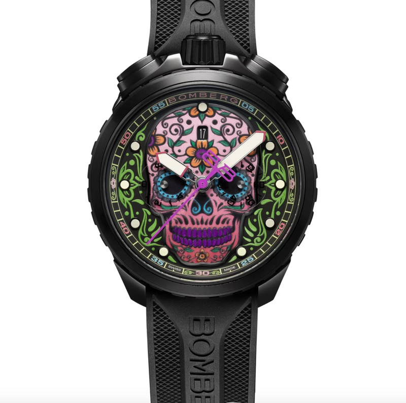 Bomberg Bolt-68 Heritage Sugar Skull Purple — stahl Quartz watch