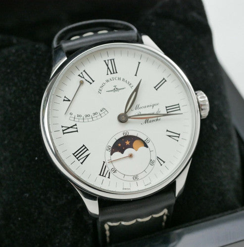 Zeno-Watch Basel Godat II Roma Power Reserve Moon Phase ivory