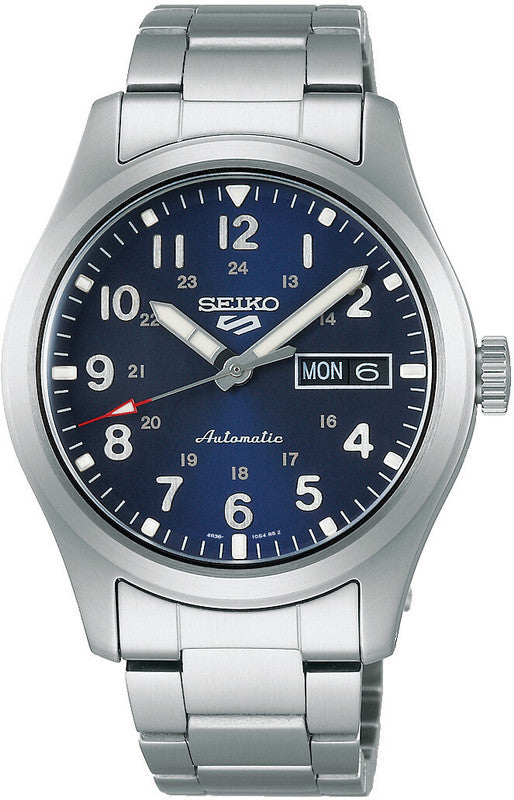 Seiko 5 Sports Automatic Day-Date Silver / Blue ref. SRPG29K1 — stahl Automatic watch