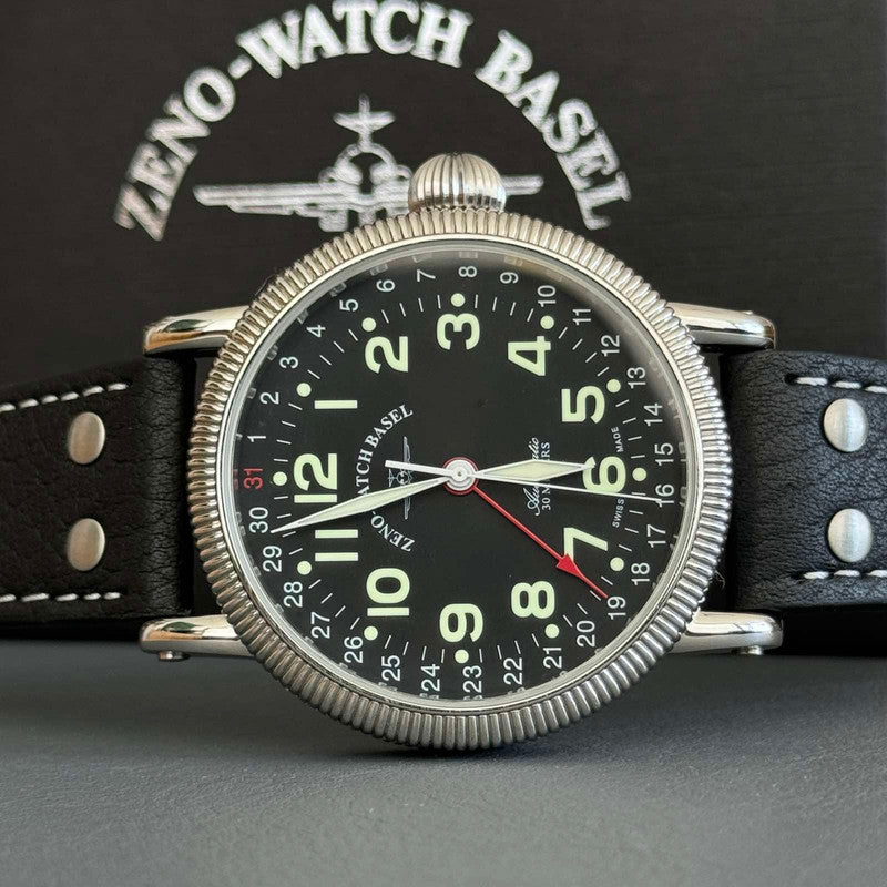 Zeno-Watch Basel Nostalgia XL Pointer Date ref. 88076Z-a1 — stahl Automatic watch