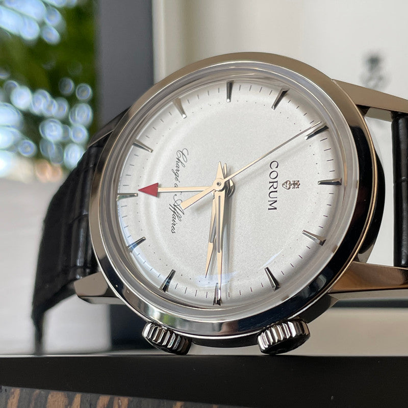 Corum 18K White Gold Vintage Heritage Alarm Chargé d'Affaires Limited Edition ref. V286/01159
