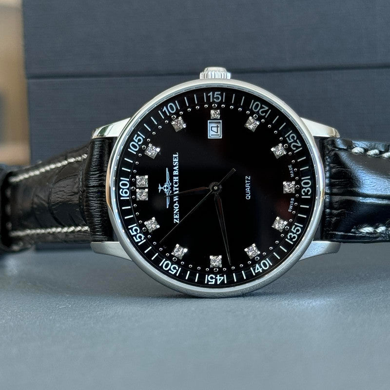 Zeno-Watch Basel Medium Size Crystals Swarovski® ref. P315Q-c1 — stahl Quartz watch
