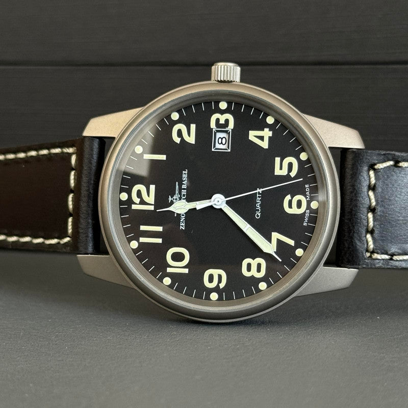 Zeno-Watch Basel Classic Quartz ref. 9554Q-TI — titaniumiumium Quartz watch