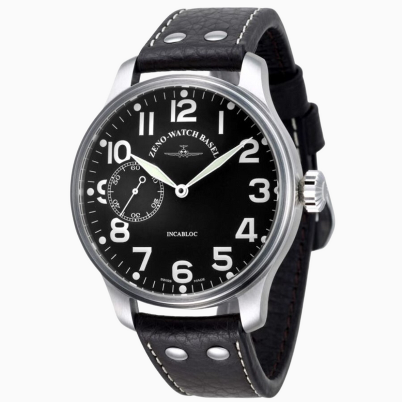 Zeno-Watch Basel Giant Winder ref. 10558-9-a1 — stahl Handauzug watch