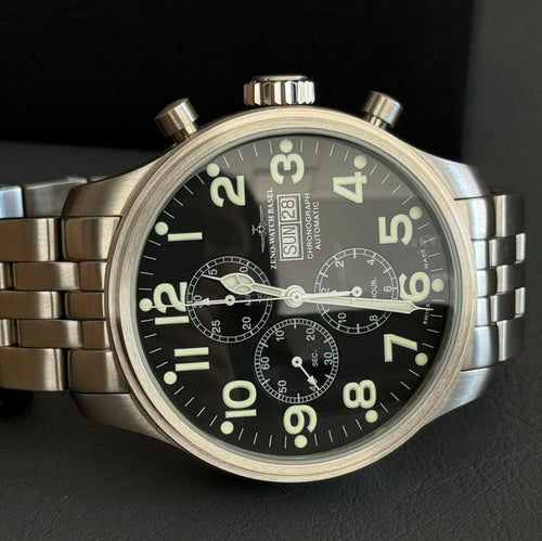 Zeno-Watch Basel Oversized Pilot Chronograph Day-Date