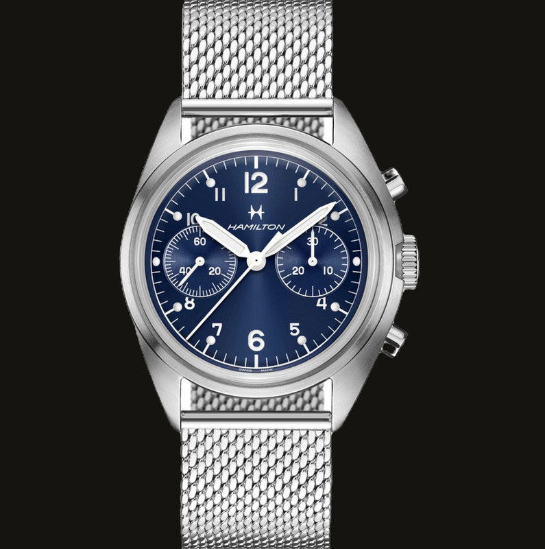 Hamilton Khaki Pilot Pioneer Mechanical Chrono ref. H76409140 — stahl Manual-winding watch