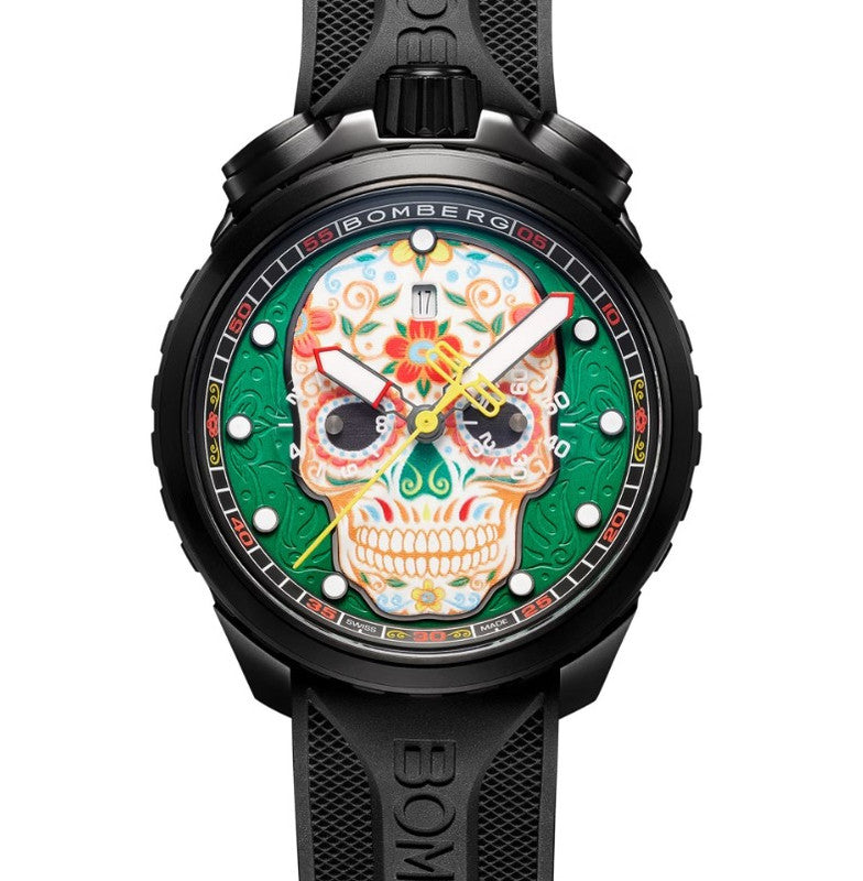 Bomberg Bolt-68 Heritage Sugar Skull Green ref. BS45CHPBA.060-7.12 — stahl Quartz watch