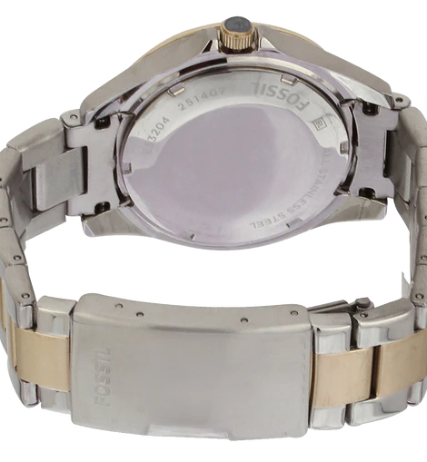 Fossil Womens ES3204 Riley Silver and Gold Tone Watch