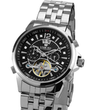 Louis XVI ATHOS Largent Noir Sapphire Mechanical Automatic Watch