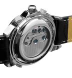Louis XVI ATHOS Largent Noir Sapphire Mechanical Automatic Watch