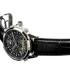 Louis XVI ATHOS Largent Noir Sapphire Mechanical Automatic Watch