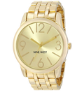Nine West Womens NW 1578CHGB Champagne Dial Gold-Tone Bracelet Watch
