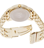 Nine West Womens NW 1578CHGB Champagne Dial Gold-Tone Bracelet Watch